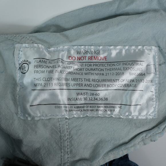 Cody James FR Jeans Mens 36x30 Blue Millikin Slim Straight Leg Work Wear Western - Picture 7 of 15